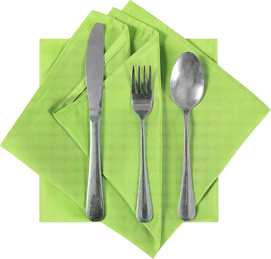Bailarina Cloth Napkins Set of 40,17x17 inches Dinner Napkins Cloth Washable,Polyester Square Table Cloth Napkin Bulk with Hemmed Edges Ideal for Banquets, Parties and Weddings-Apple Green