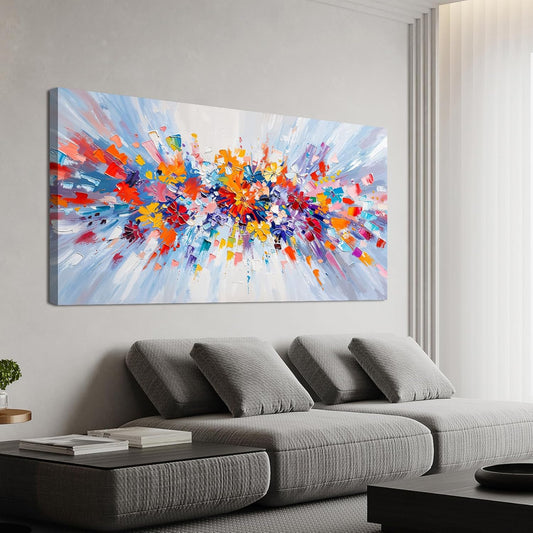 Abstrcat Canvas Wall Art Decor Wall Art Pictures for Living Room Modern Colorful Wall Art Prints Abstrcat Canvas Art Wall Decor Flower Wall Art Decorations Artwork for Walls Home Office Decor 20" X40"