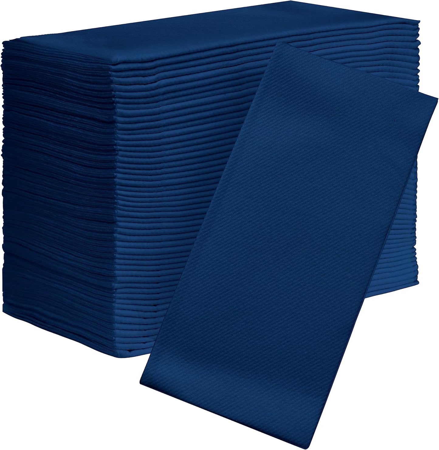 AMERICAN HOMESTEAD Paper Napkins - Navy Blue Disposable Linen-Like Dinner Napkins - Restaurant-Quality Table Serviettes for Weddings, Parties, and Events - 15.75" x 15.75" - 50 Count