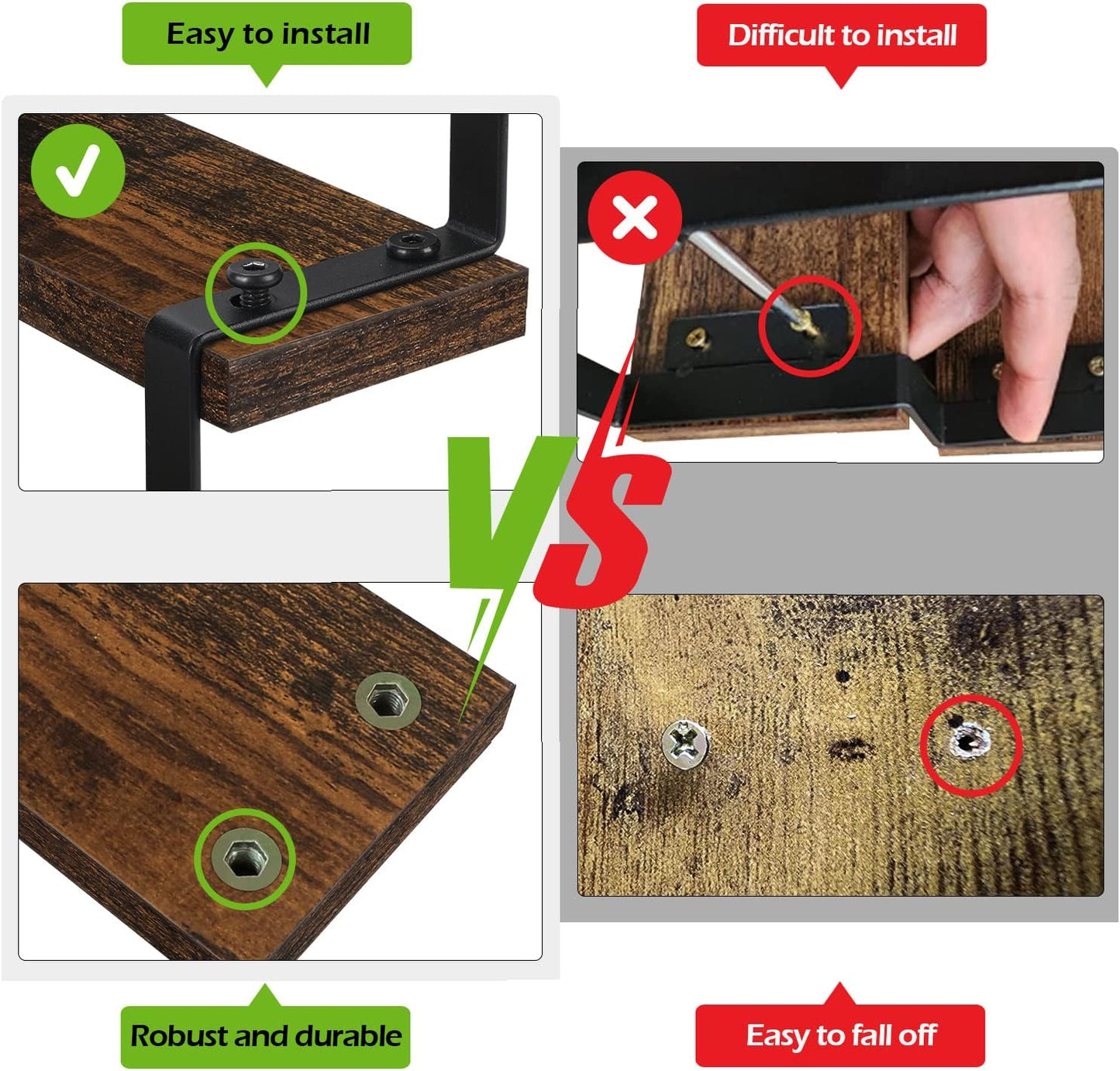 YINMIT Wooden Display Riser Stand, Tiered Perfume and Cologne Organizer Stand, 3 Tier Spice Rack Organizer, Rustic Display Shelf for Candles (3 Tier, 2 Pack)