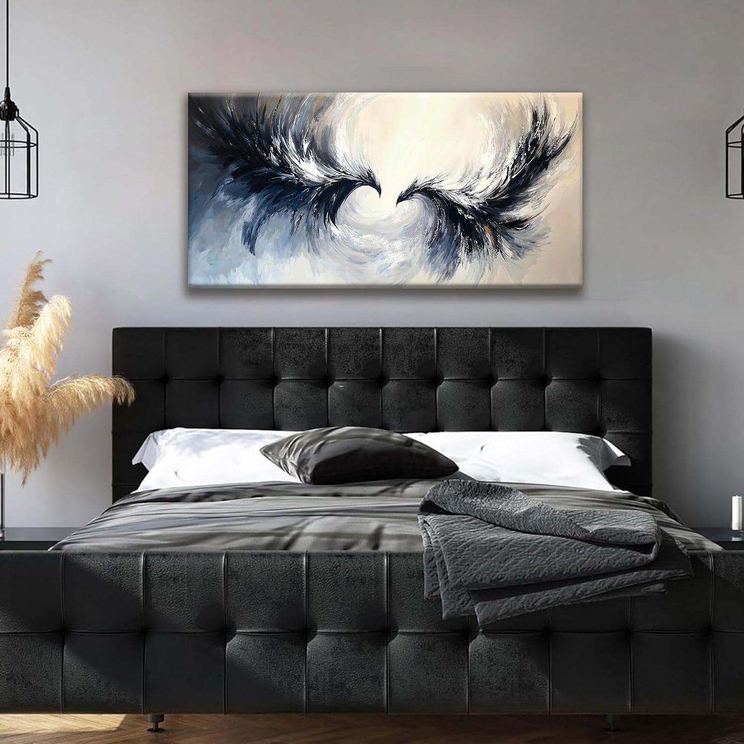 Suconvng Canvas Wall Art Decor Painting Abstract Flying Eagle Wall Art Painting Prints Modern Abstract Wall Decor Picture For Bedroom Home Living Room Office 20 X 40 Inches