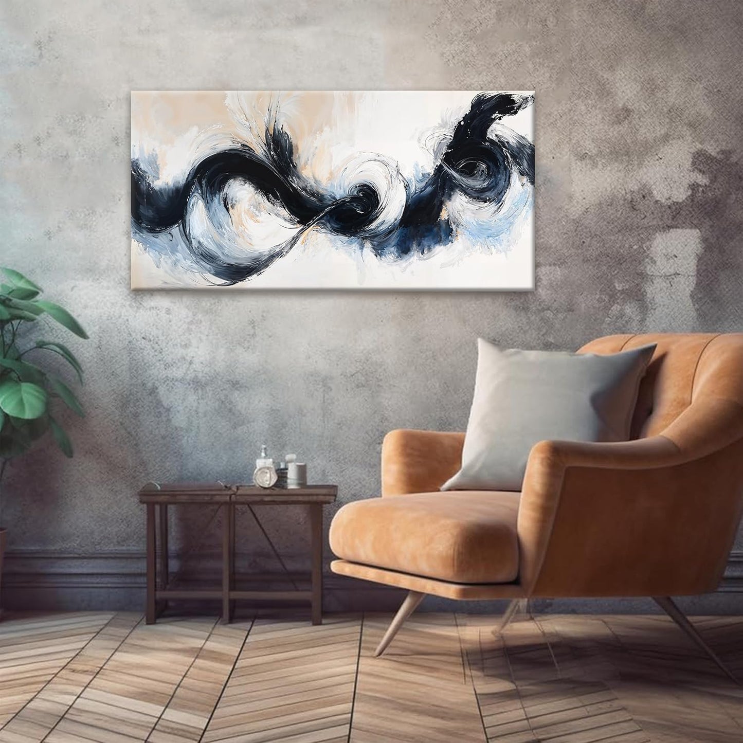 Suconvng Black And White Abstract Wall Art Print Painting Canvas Art Wall Decor Artwork Graffiti Abstract Wall Decor Pictures For Bedroom Kitchen Office Artwork 20 X 40 Inch Ready To Hang