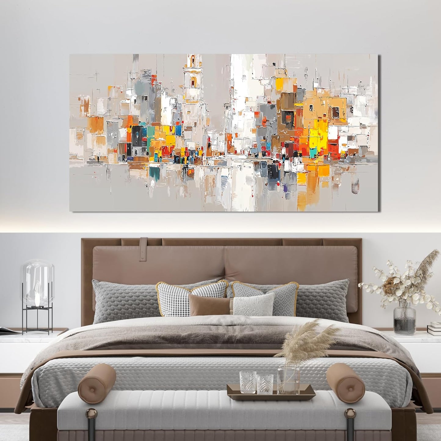Abstract Canvas Wall Art Decor Modern Wall Art for Living Room Large Colorful Wall Art Prints Artwork for Walls Abstract Art Pictures Abstract Canvas Art Wall Decor Bedroom Office Decorations 24"X48"