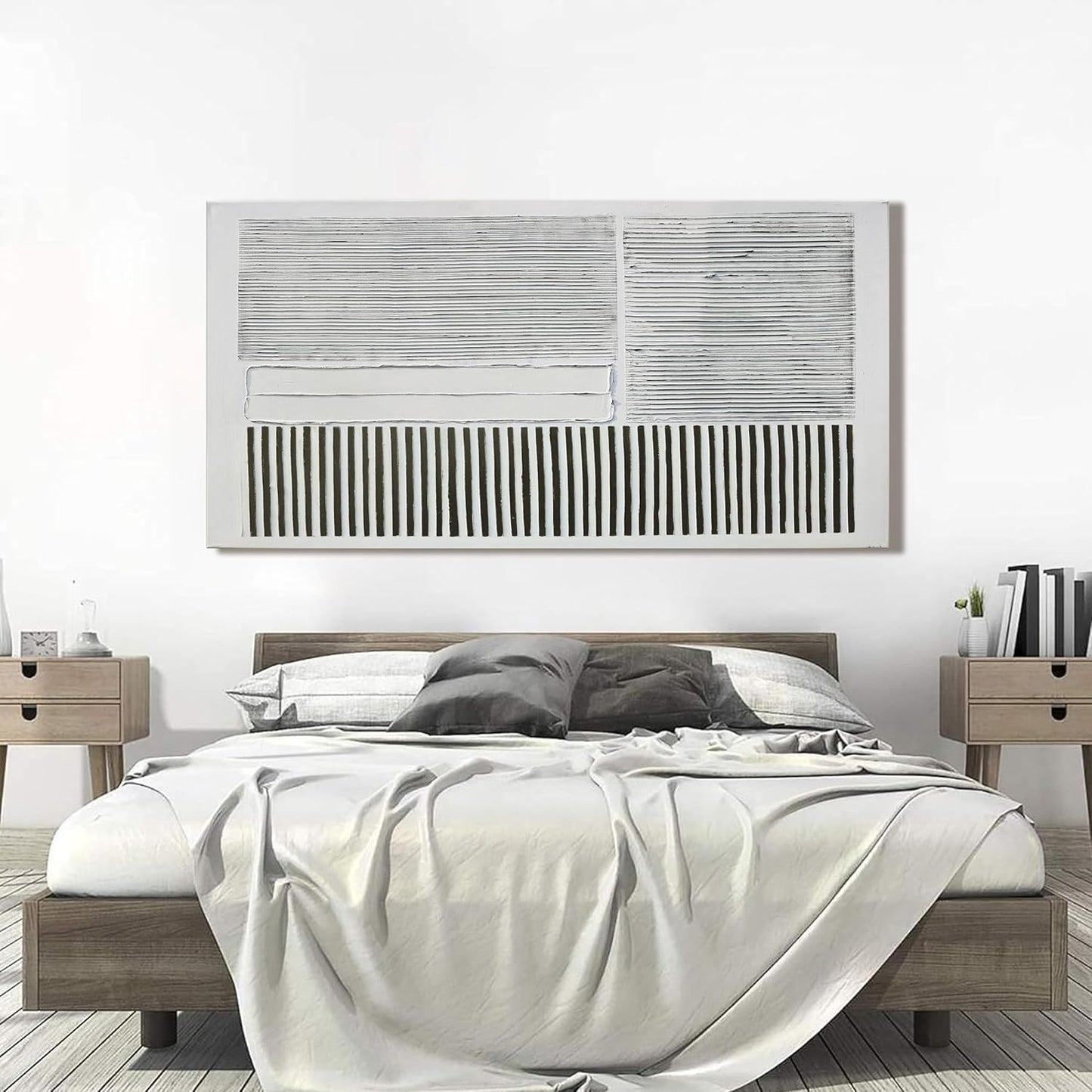 Canvas Wall Art Decor Large Canvas Wall Art For Living Room Abstract Art Black and White Wall Art Decor Abstract Modern Wall Art Prints Canvans Art Work For Bedroom Office Kitchen Wall Decor 24" x 48"