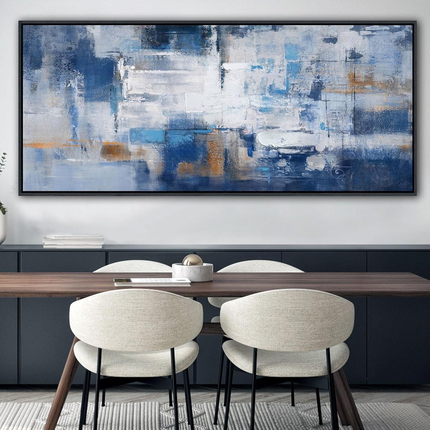 KLAKLA Extra Large Wall Art 86x29 Inches - Abstract Huge Canvas Picture Wall Decor Living Room Oversized Artwork for Walls Bedroom Office Decoration Modern Frame Wall Art