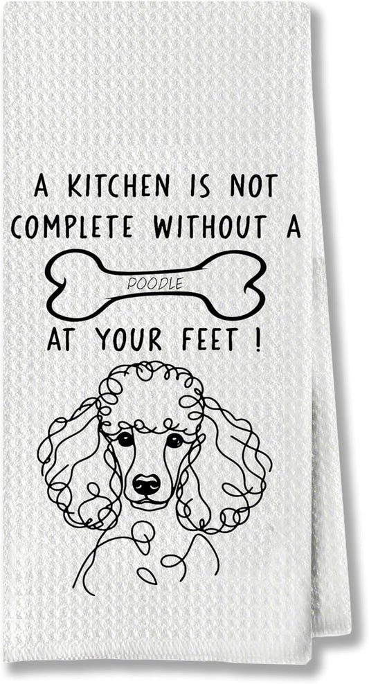 Poodle Kitchen Towels, Ideal for Dog Lovers & Kitchen Decor, Great Gift for Poodle Owners, 16 x 24 Inches