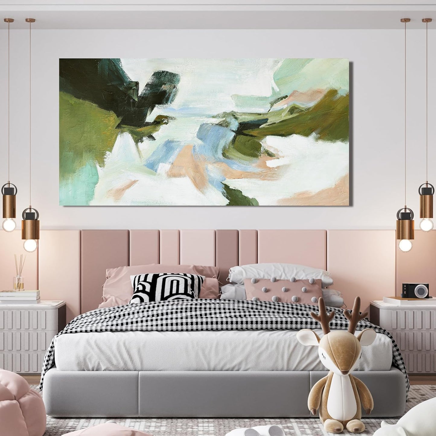 Suconvng Large Abstract Wall Art Colorful Wall Art Living Room Canvas Art Wall Decor Office Abstract Wall Decor Multicolor For Bedroom Kitchen Home Artwork 29x58 Inch