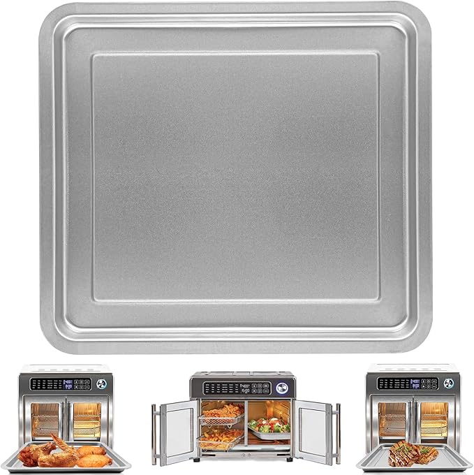 Air Fryer Replacement Tray for Emeril Lagasse Everyday 360 26 QT Extra Large Air Fryer, 12.5''×11.5'' Steel Air Fryer Accessories Grill Pan Plate Replacement Parts Rack