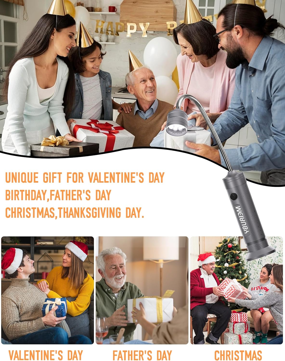 Grill BBQ Stocking Stuffers for Men Adults, 2-Pack Magnetic Barbecue Grill Light: BBQ Grilling Blackstone Griddle Accessories for Outdoor Grills, Birthday Christmas Gifts for Men Dad Husband Grandpa