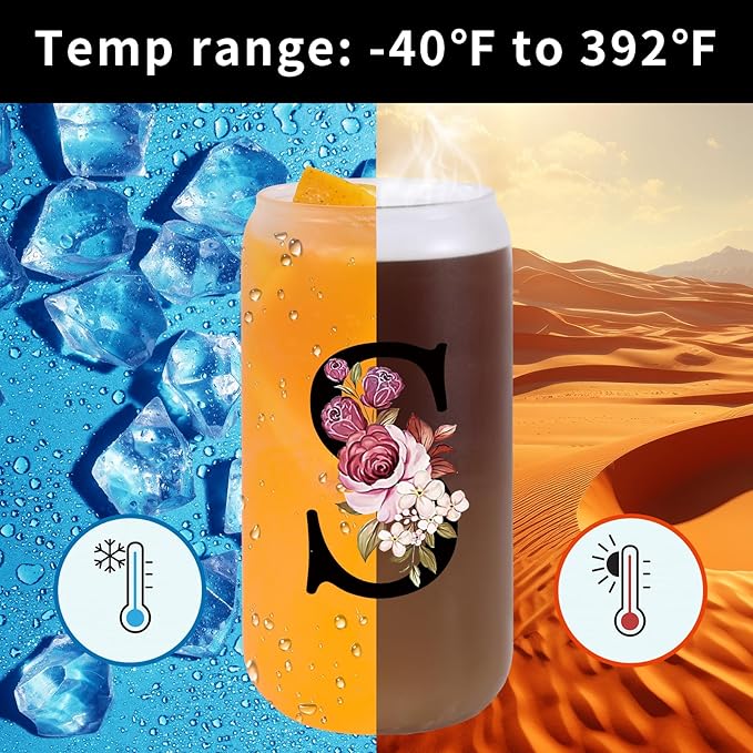 Monogrammed Glass Drinking Cup With Lid Straw Sympathy Bereavement Memorial Gift for Loss Father Dad Mother Mom Kids Husband Wife Loved Friends Pet Dog Cat Going Away Condolence Remembrance Grieving,S