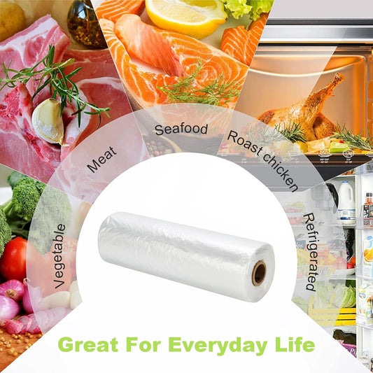 RyhamPaper Food Storage Bags, 2 Roll 12 x 16 Plastic Produce Bag on Roll Fruits, Vegetable, Bread, Food Storage Clear Bags, 350 Bags/Roll