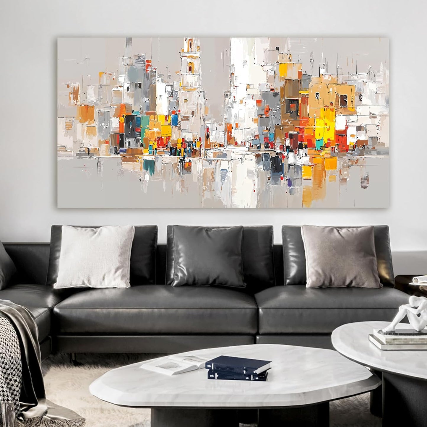 Abstract Canvas Wall Art Decor Oversized Wall Art for Living Room Large Colorful Wall Art Prints Artwork for Walls Modern Abstract Art Abstract Canvas Art Wall Decor Bedroom Office Decorations 29"X58"