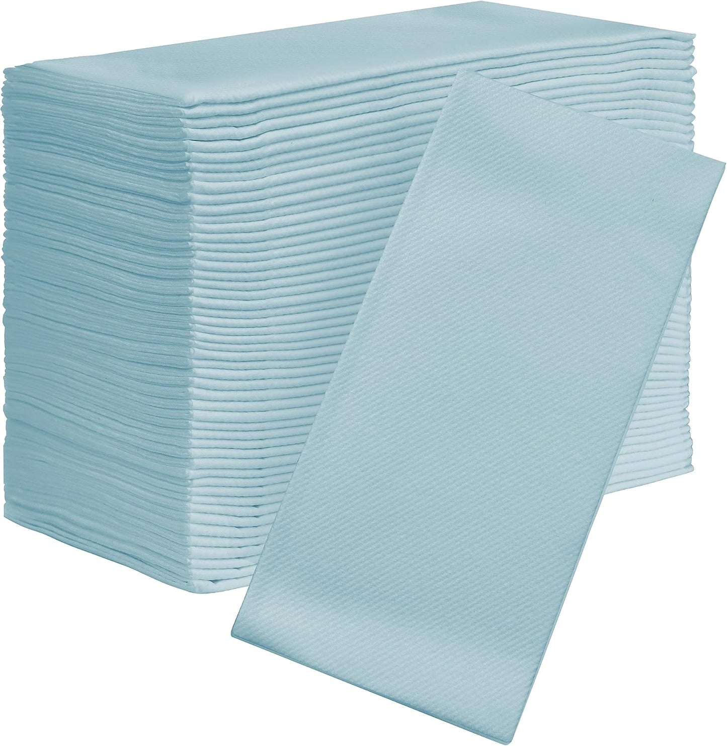 AMERICAN HOMESTEAD Paper Napkins - Light Blue Disposable Linen-Like Dinner Napkins - Restaurant-Quality Table Serviettes for Weddings, Parties, and Events - 15.75" x 15.75" - 50 Count