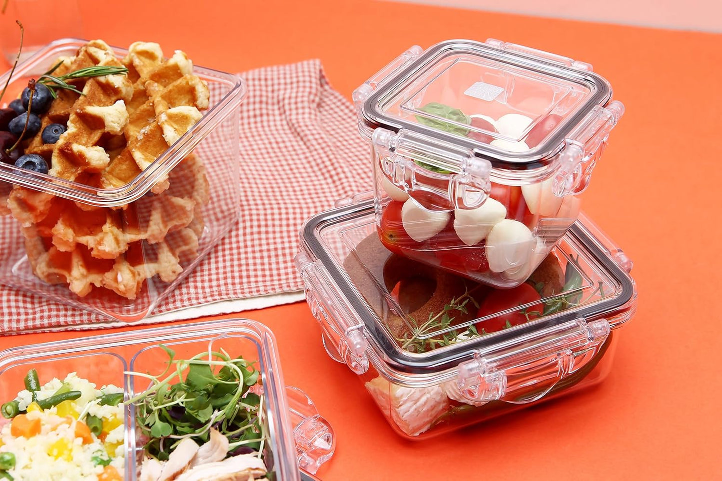 Airtight Food Storage Container With Lid (87.9 oz) - Leak-Proof Large container| BPA-Free | Meal Prep | Microwave, Freezer and Dishwasher Safe | Kitchen Fridge Organizer Boxes | Fresher Food