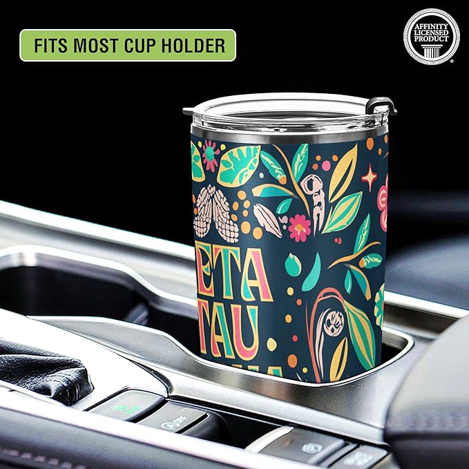 Zeta Tau Alpha Paraphernalia Officially Licensed - 20 oz Stainless Steel Insulated Sublimation Tumbler - Colorful