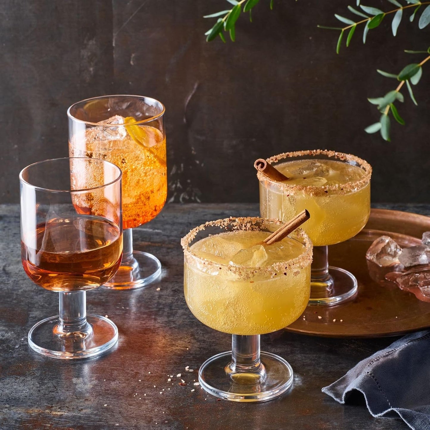 Bormioli Rocco Hosteria Set Of 6 Stackable Dessert Cups, 8 Oz. Clear Tempered Glass, Made In Italy.