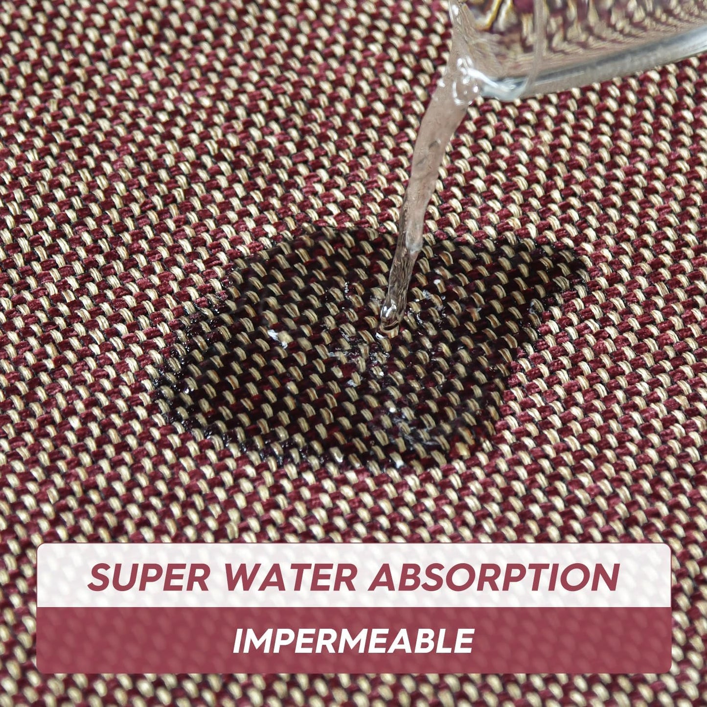 Artoid Mode Washable Non Slip Rubber Backing Kitchen Rugs Red Doormat, Absorbent Kitchen Floor Mats Front of Sink Kitchen Mats for Floor Home Decor 17x29 Inch