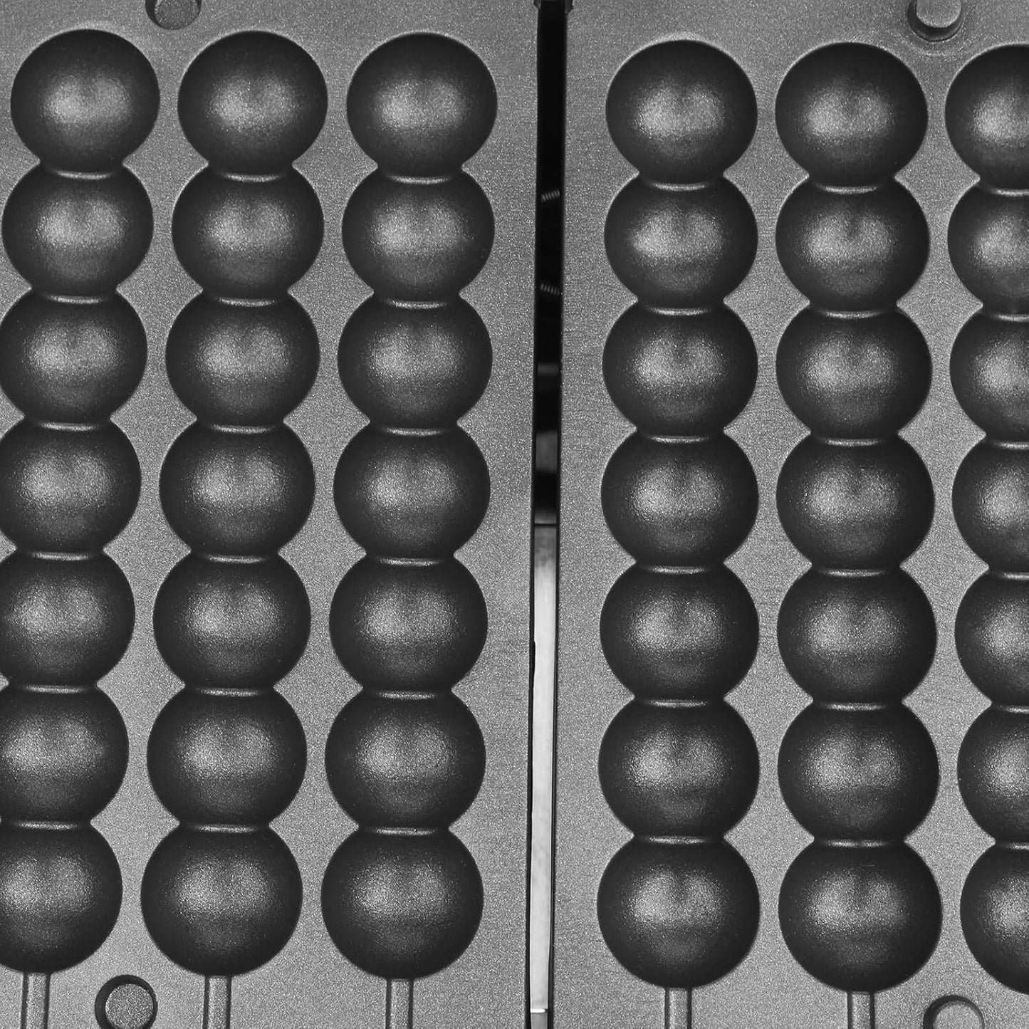 1500W Commercial Bubble Waffle Maker, 6 Grids Electric Waffle Balls Maker Non-Stick Stainless Steel Belgian Waffle Iron w/Time & Temper Adjustable|180°Rotating, Large Waffle Machine for Restaurant