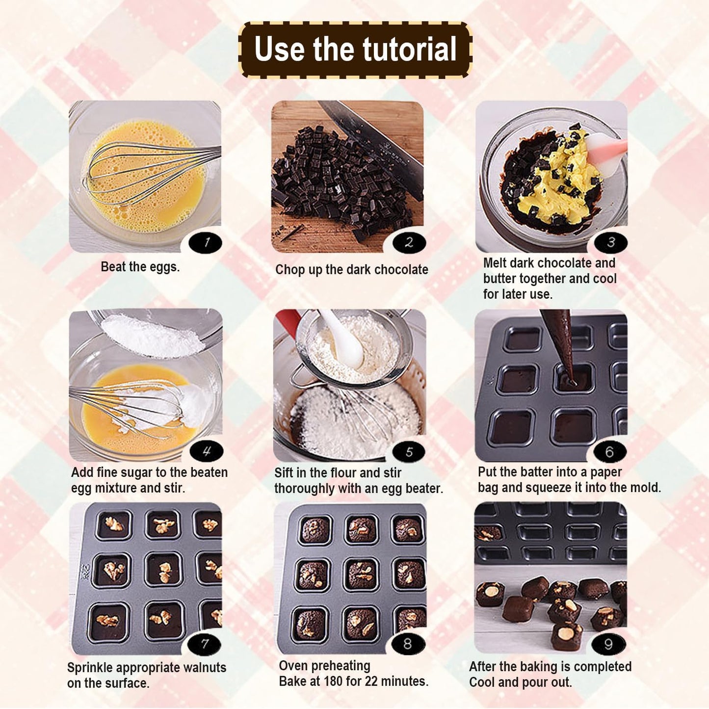 2 Packs Square Muffin Baking Pan, Premium Steel Muffin Pan for Baking, Nonstick Cupcake Tin Cheesecake Pans, Bakeware Muffin Top Pan (12 Cups, Black Grey)