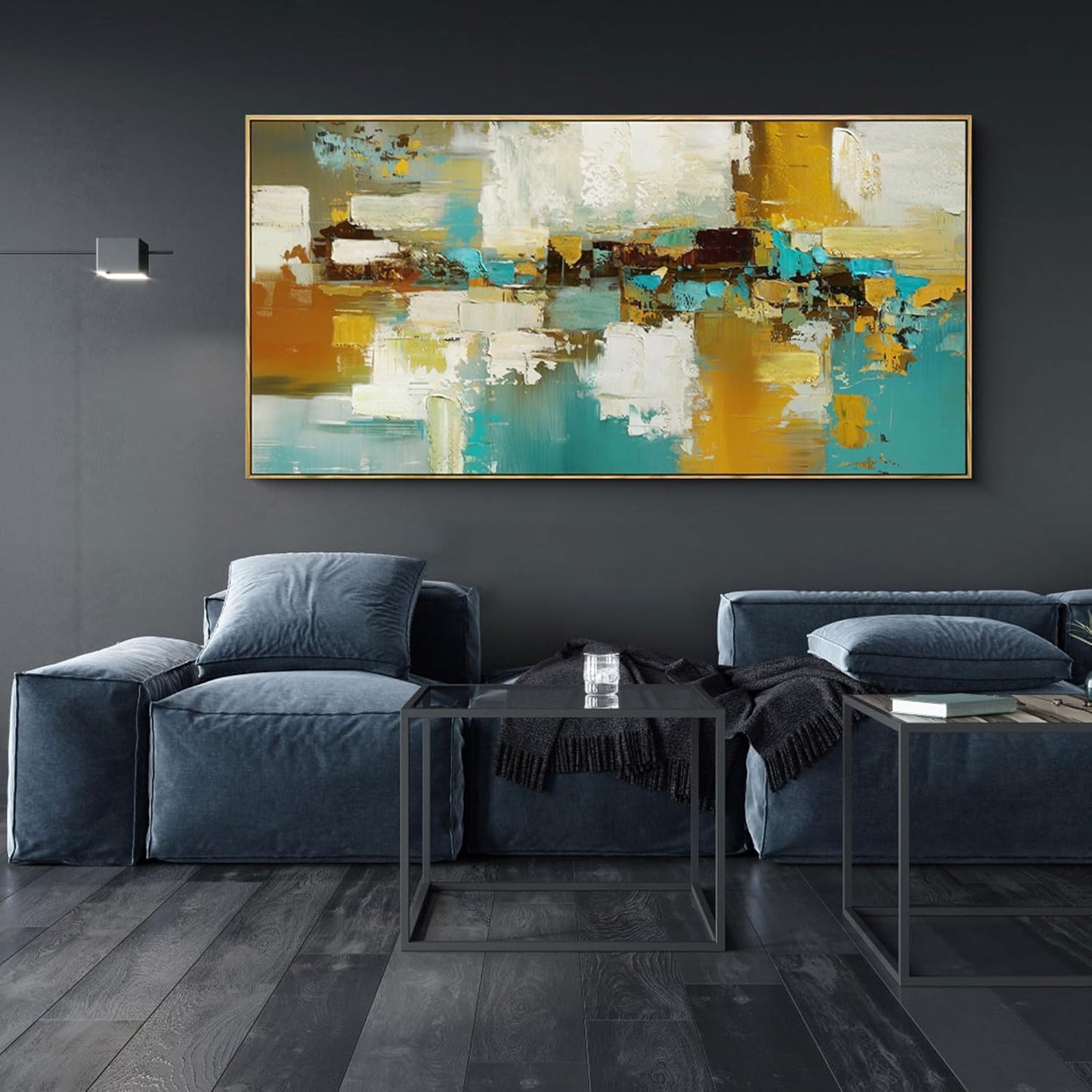 XLSJERST Large Framed Wall Art - Paintings Wall Decor Abstract Canvas Wall Art Artwork for Bedroom Huge Wall Pictures for Living Room Bedroom 29x58 Inches