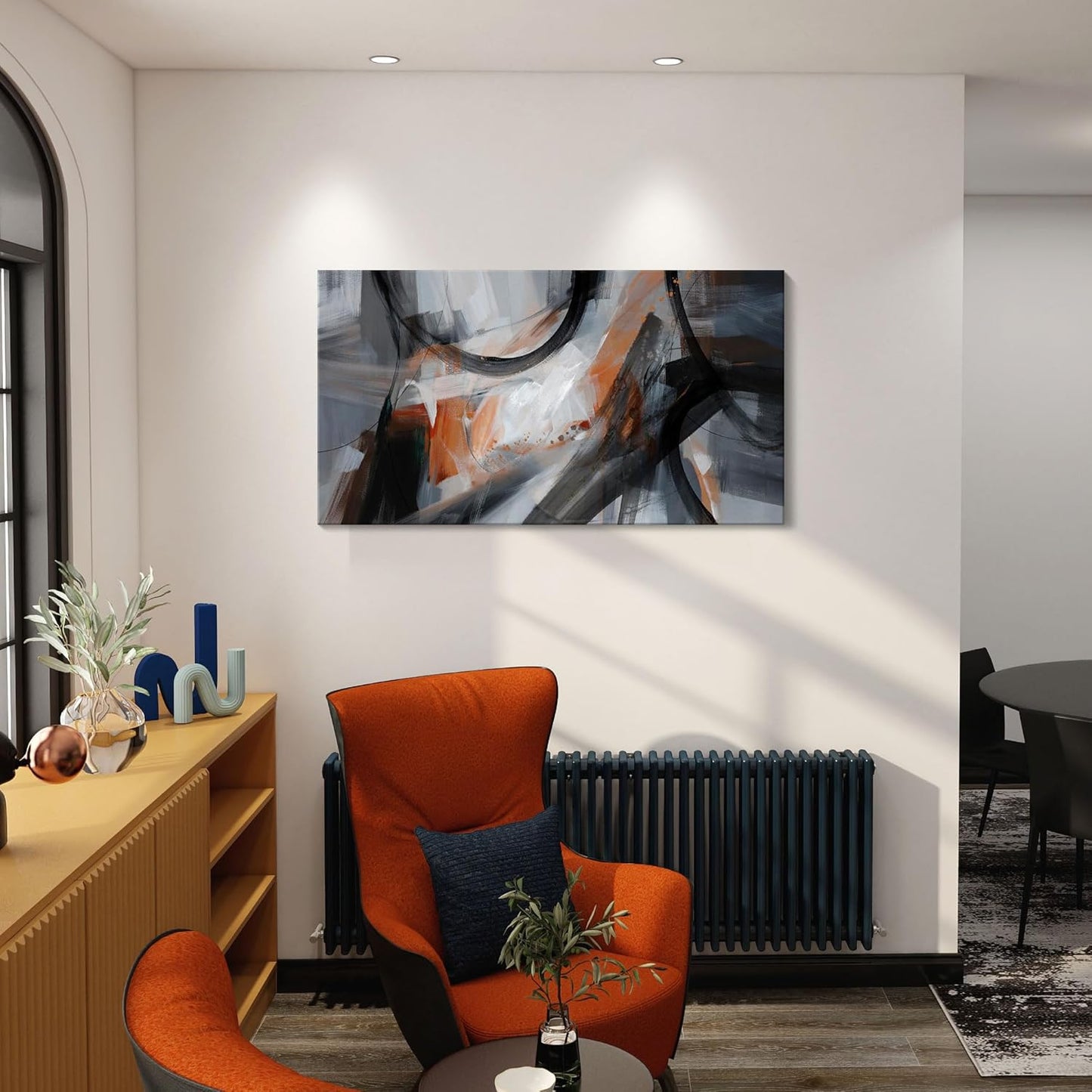 KLAKLA Large Wall Art - Abstract Canvas Wall Decor Modern Print Picture Artwork for Living Room Office Bedroom Home Decor - 40x20 Inches