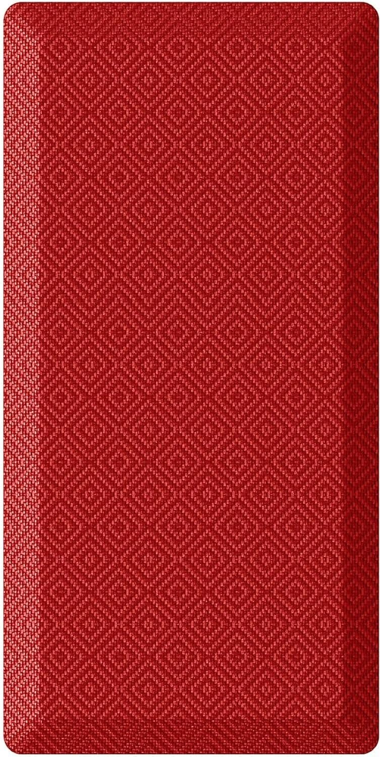 Ophanie Kitchen mats for Floor, 3/4 inch Thick, Kitchen Rugs, 20''x39'' Anti Fatigue Standing Cushioned Mat, Waterproof,Comfort Ergonomic mat for Office, Home, Sink, Red Non-Slip Bottom