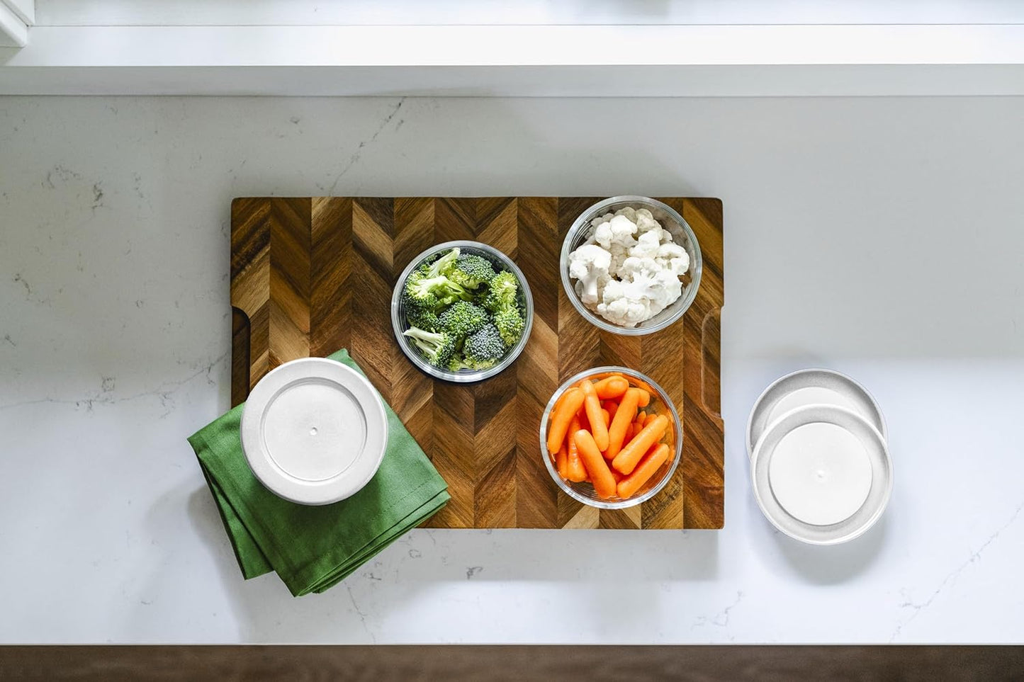 DURA LIVING 8-Piece Glass Food Storage Containers Set (4 Containers + 4 BPA-Free Lids) | 7-Ounce, Leakproof | Microwave, Freezer, Oven & Dishwasher Safe | Ideal for Meal Prep & Pantry Organization