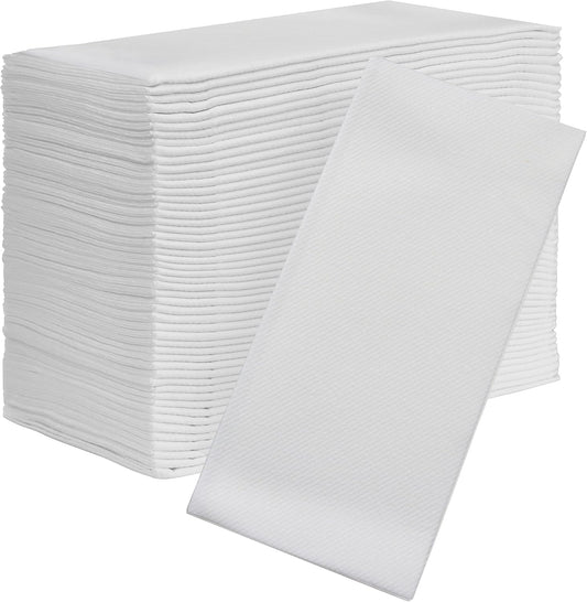 AMERICAN HOMESTEAD Paper Napkins - White Disposable Linen-Like Dinner Napkins - Restaurant-Quality Table Serviettes for Weddings, Parties, and Events - 15.75" x 15.75" - 50 Count