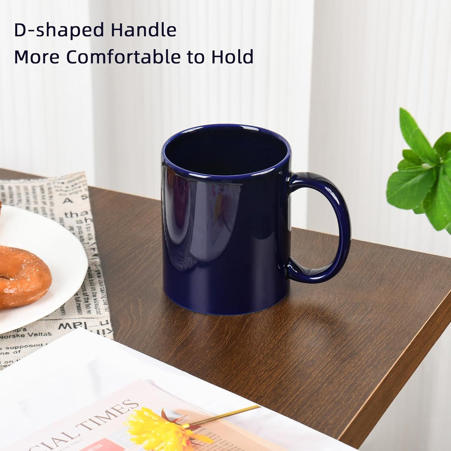 12oz coffee mug set of 6 Coffee Mugs for Coffee, Tea, Cocoa, Milk（cobalto）