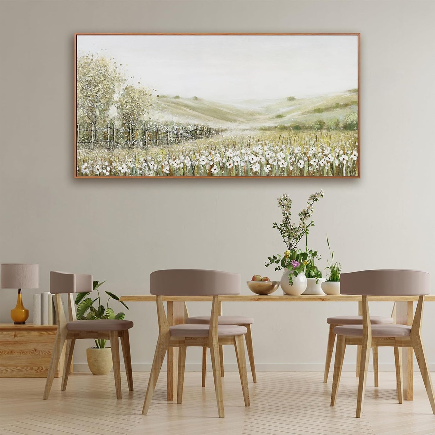 Canvas Wall Art Decor Home paintings Wall Art Prints Modern Framed Wall Decorations Natural Mountain Wilderness Landscape Artwork for Living Room Bedroom Kitchen Office Decor 24×48 inch