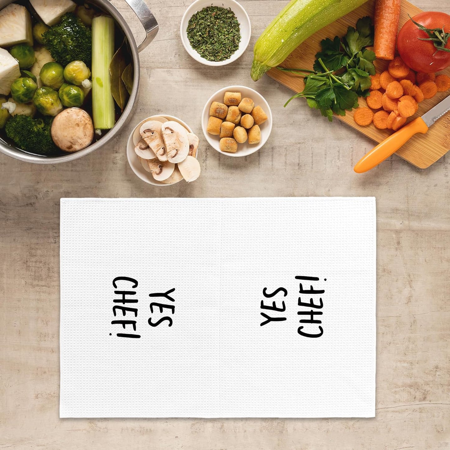 Chef Gifts Kitchen Towels, Cooking Lover Hand Towel for Kitchen Decorative Tea Towels, Chef Gift for Men Women, Kitchen Decor, 16x24 Inch