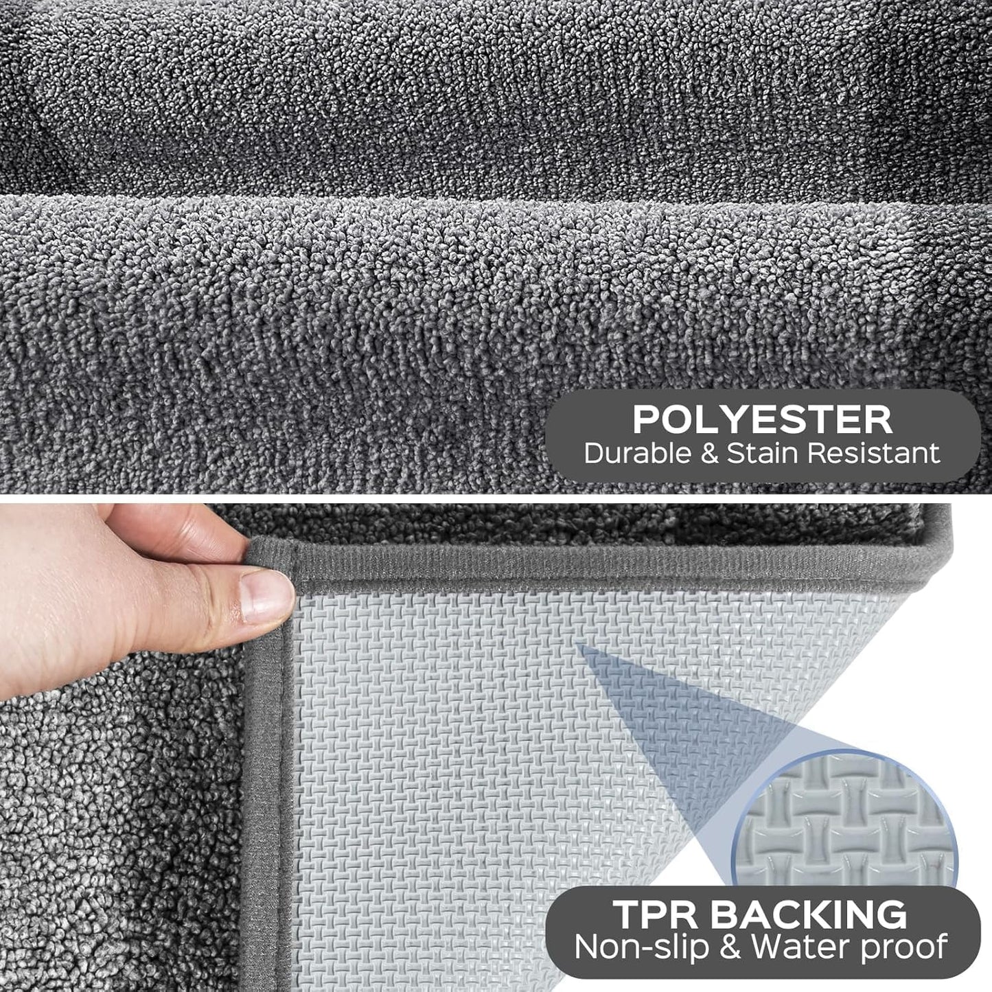 Machine Washable Kitchen Rug 32" x 84", Non Slip Kitchen Mat for Floor, Absorbent Entrance Runner Rug for Bedroom, Hallway, Bathroom, Door (Roll Packing)