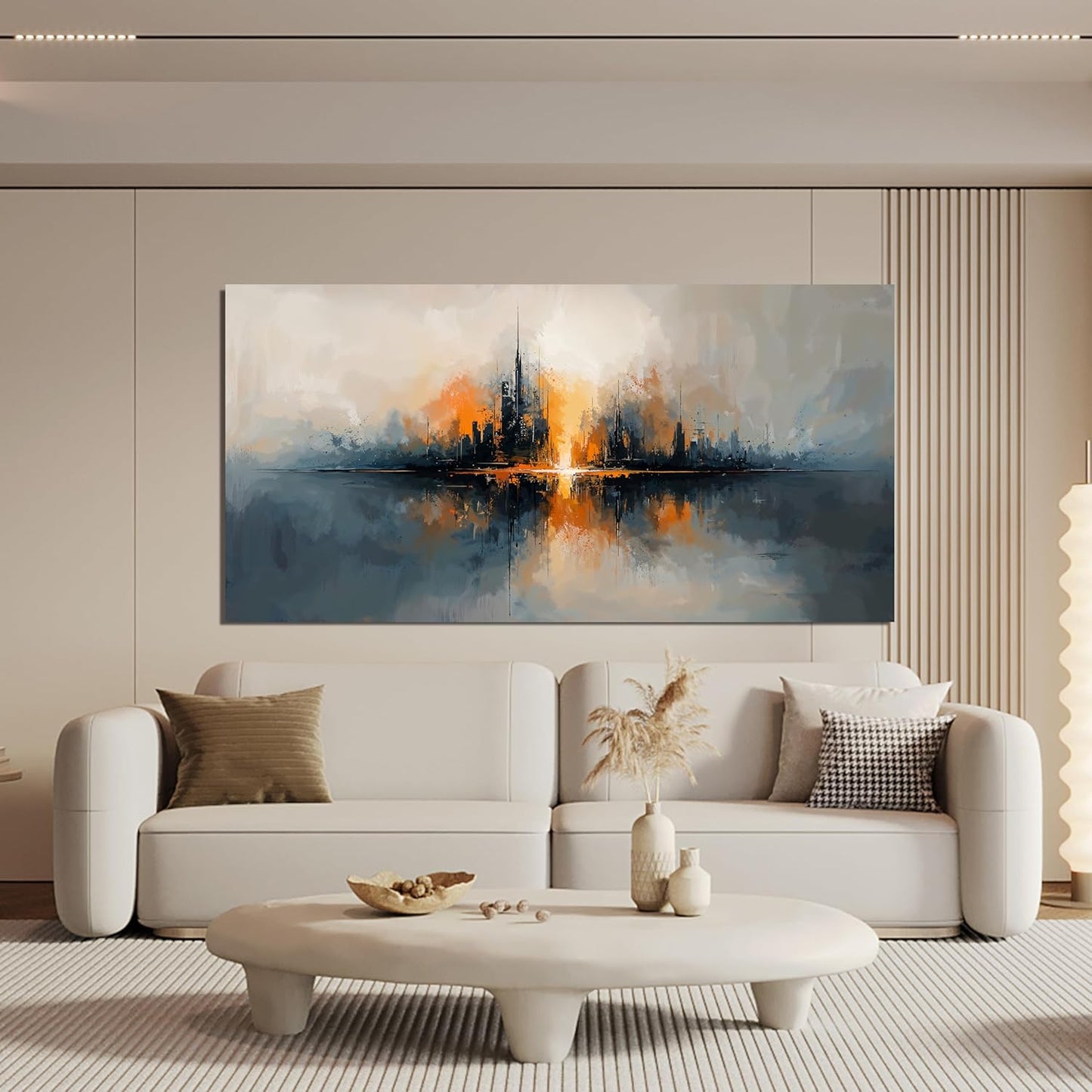 Large Canvas Wall Art Decor Modern Black Wall Art Prints Abstract Canvas Art Wall Decor Wall Art Pictures For Living Room Abstract City Wall Art Decorations Office Home Decor Aesthetic 24" X 48"