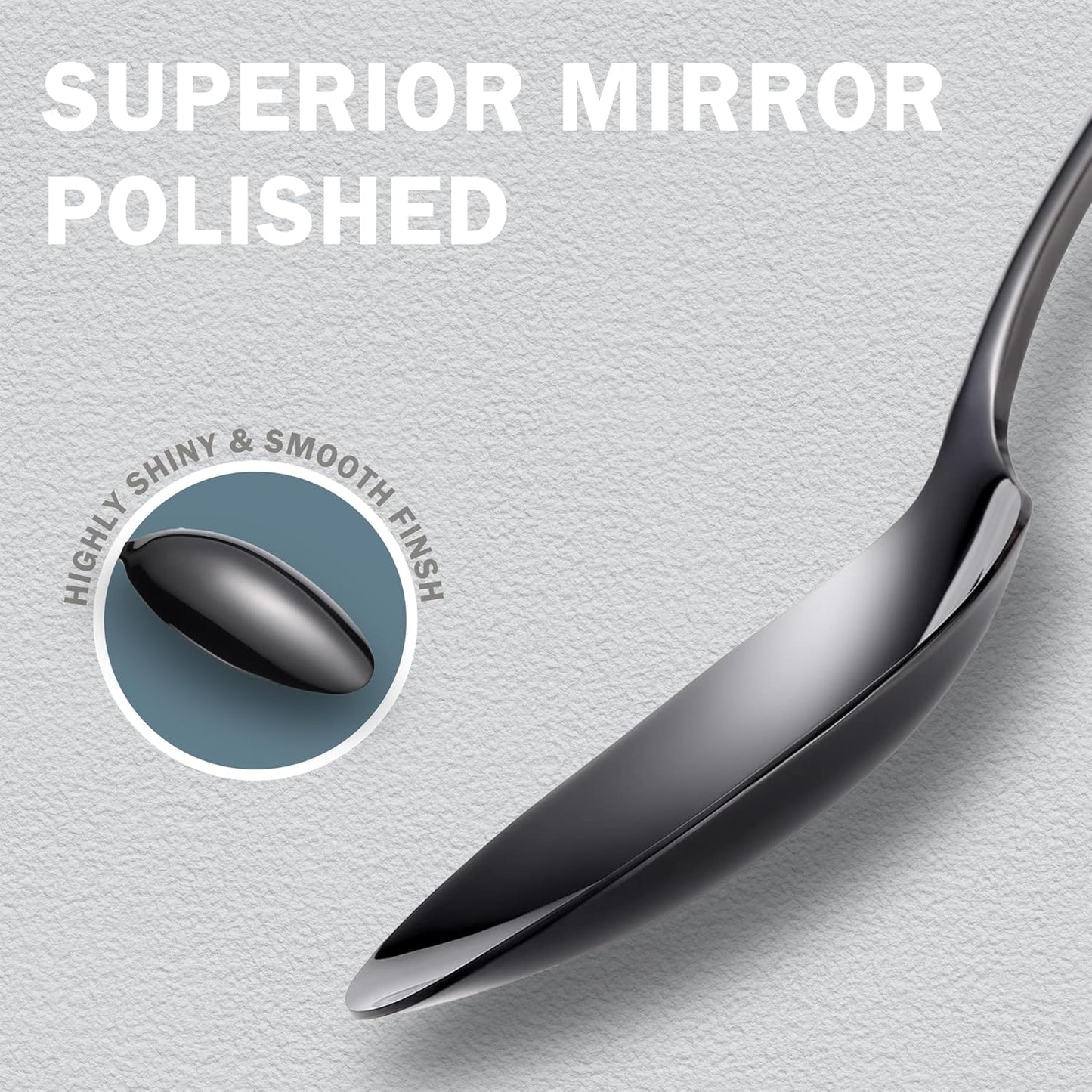 Runfly 20 Piece Hammered Black Silverware Set, 18/10 Stainless Steel Flatware Set, Modern Kitchen Utensil Set Service for 4, Tableware Set, Cutlery Set Including Fork Spoon and Knife