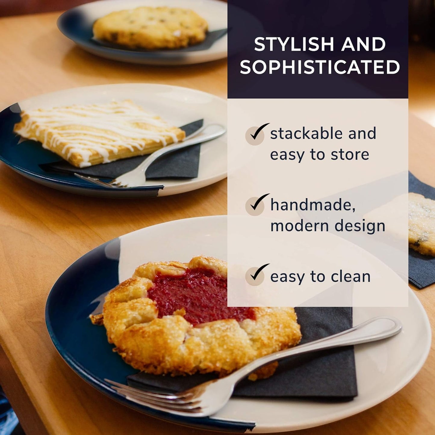 Melamine Dinner Plates | Durable Unbreakable Melamine Plate | Shatter-Proof and Chip-Resistant | Dishwasher Safe, BPA Free | Lightweight Dinnerware Set of 4 | Perfect for Parties, Picnics, BBQ | 11 In