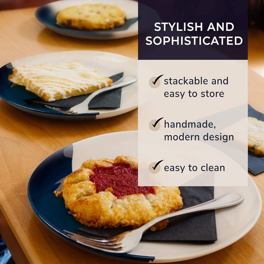 Melamine Dinner Plates | Durable Unbreakable Melamine Plate | Shatter-Proof and Chip-Resistant | Dishwasher Safe, BPA Free | Lightweight Dinnerware Set of 4 | Perfect for Parties, Picnics, BBQ | 11 In