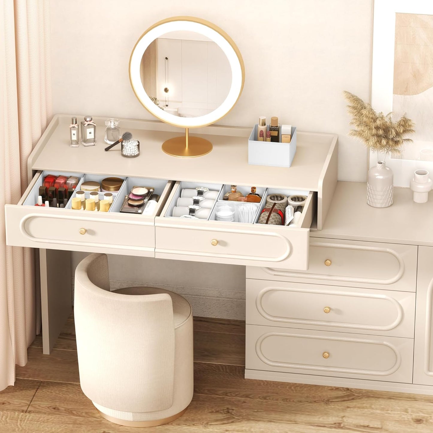 DIMJ Drawer Organizer Clothes Storage - 16 Pack Baby Dresser Organizer for Nursery, Foldable Drawer Dividers for Bedroom Closet Organization, Fabric Storage Bins for Socks, Underwears, Bras