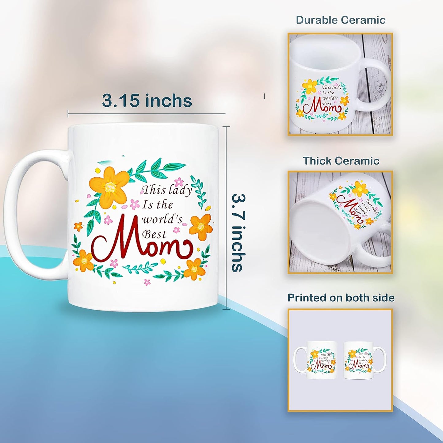 Gift for Mom This Lady is the World's Best Mom Mug