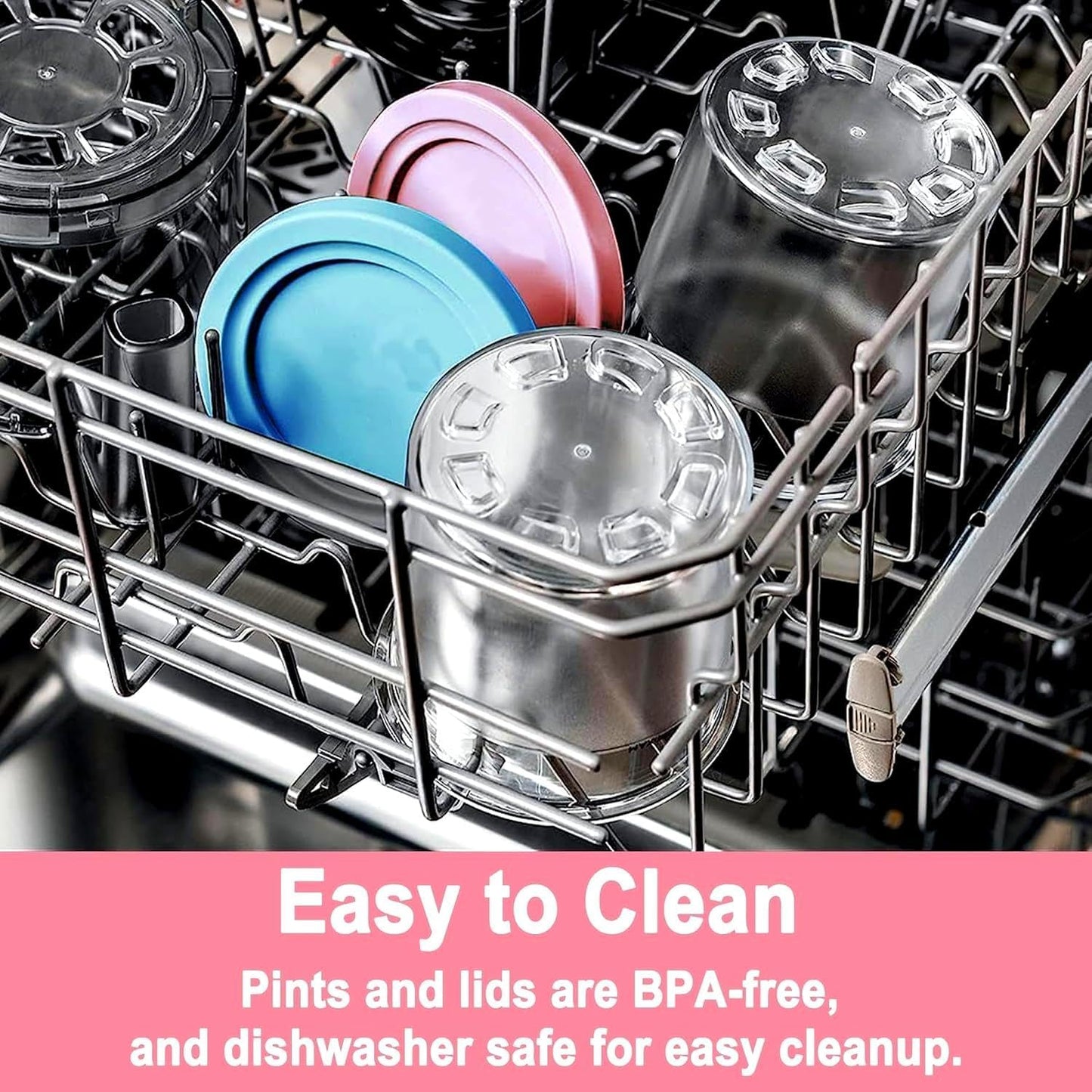 4-Pack 16 Oz Ice Cream Containers with Lids – Compatible with Ninja NC300, NC301 & NC299AMZ Series Creami Machines – Dishwasher Safe & Leak-Resistant