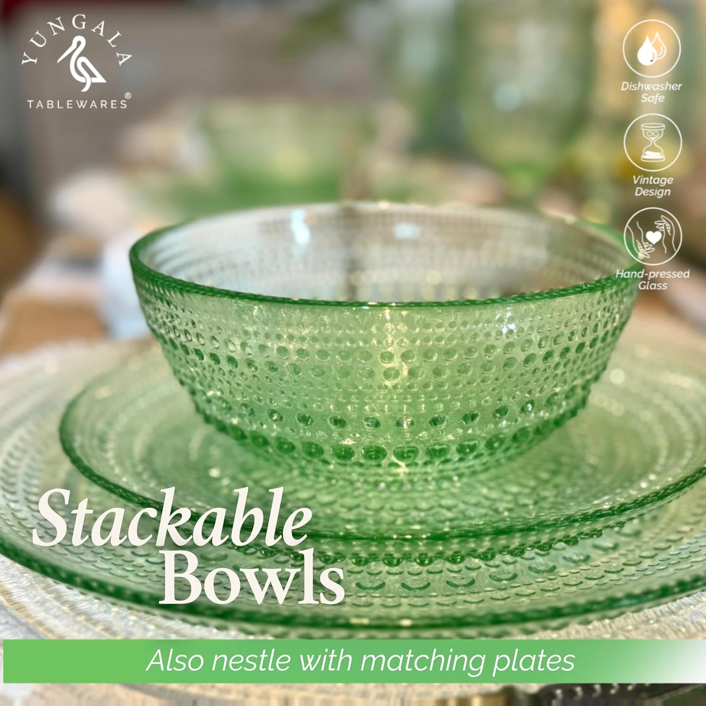 Yungala Green Glass Bowl