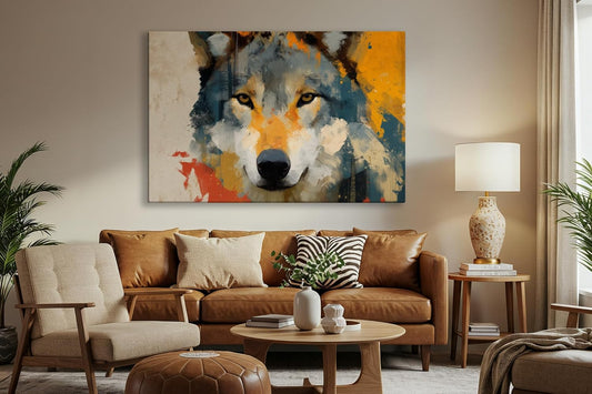 Wildlife Canvas Prints - Wild Animals Home Decor - Medium, Large, and Extra Large Wall Art for Living Room, Bathroom, Kitchen (Primal Palette, 16L" x 24W")
