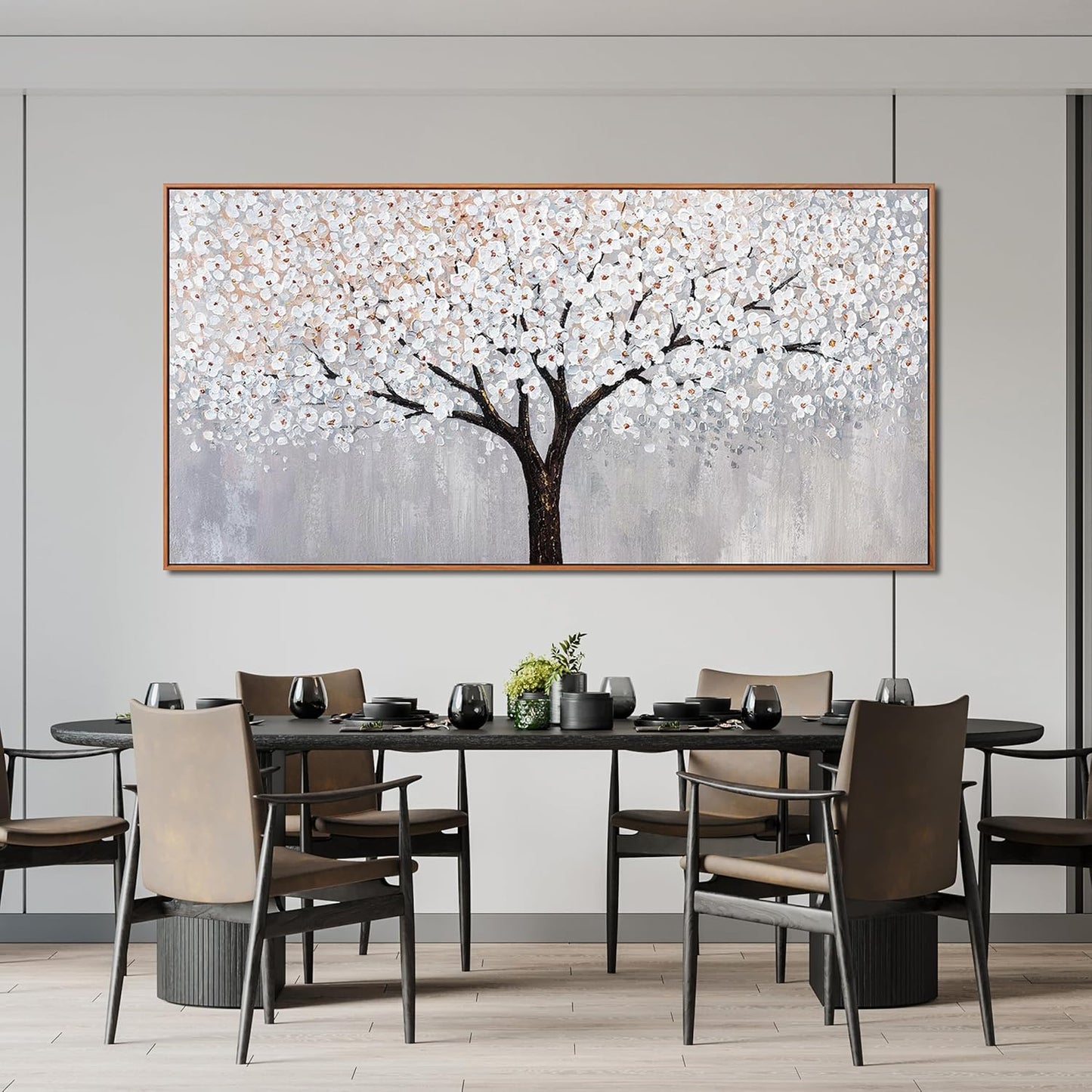 Canvas Wall Art Decor Artwork for Walls Framed Black and White Wall Art Prints Large Tree of Life Wall Art for Living Room Art Work for Wall Decor Bedroom Office Wall Art Decor 29"X58"