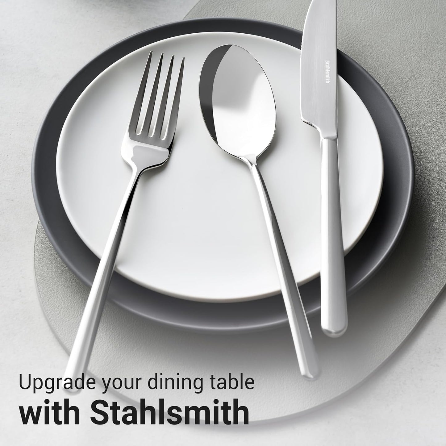 Riesa Flatware Set for 6, 30-Piece Silverware Set, 18/10 Stainless Steel Cutlery with Mirror Finish, Dishwasher Safe Utensils for Home, Kitchen, Everyday Dining and Entertaining