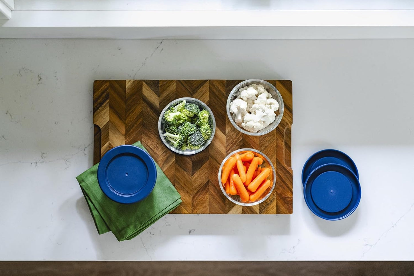 DURA LIVING 8-Piece Glass Food Storage Containers Set (4 Containers + 4 BPA-Free Lids) | 7-Ounce, Leakproof | Microwave, Freezer, Oven & Dishwasher Safe | Ideal for Meal Prep & Pantry Organization