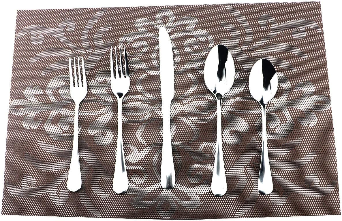 Gugrida 20-Piece Mirror Polished Reusable Utensils Vitalt Healthy & Eco-Friendly Stainless Steel Silver Flatware Tableware Dinnerware Set, Shiny Cutlery Knife Fork Spoon Set, Service for 4