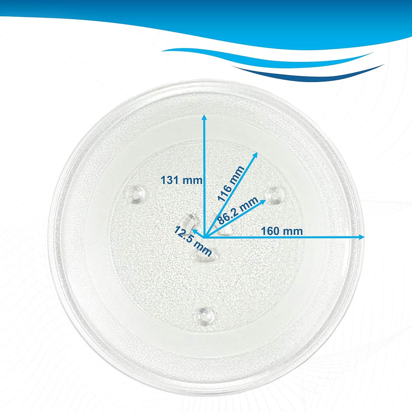HQRP 12.5" Glass Turntable Tray for Microwave Oven Cooking Plate, 12.5 inch