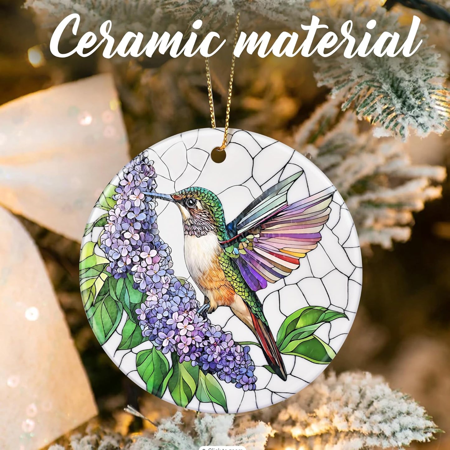 Hummingbird Christmas Ornaments: Christmas Tree Ornaments, Holiday Decor for Hummingbird Lovers, Stocking Stuffers, Gift Ideas, Xmas Gifts & Gifts for Women, Mom, and Grandma