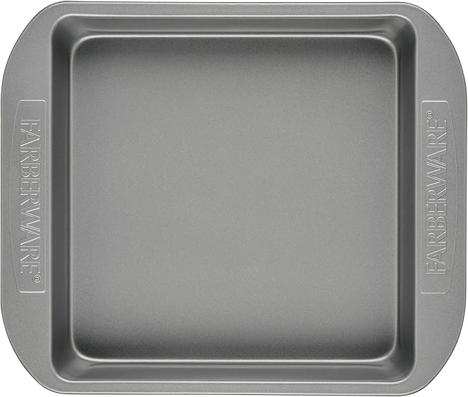 Farberware Nonstick Bakeware 9-Inch Square Cake Pan, Gray