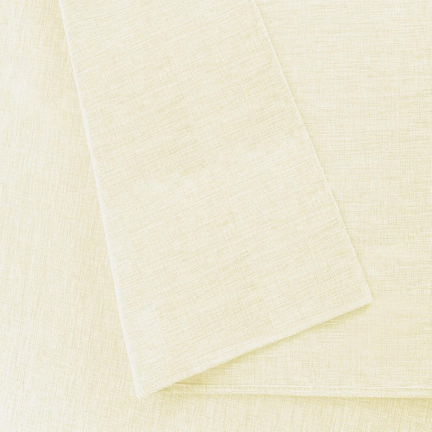 Hiasan 2 Pack Faux Linen Rectangle Tablecloth - Wrinkle and Stain Resistant Washable Table Cloth for Kitchen Dining Room Holiday Table Cover for Party Dinner, Champagne, 90 x 132 Inch