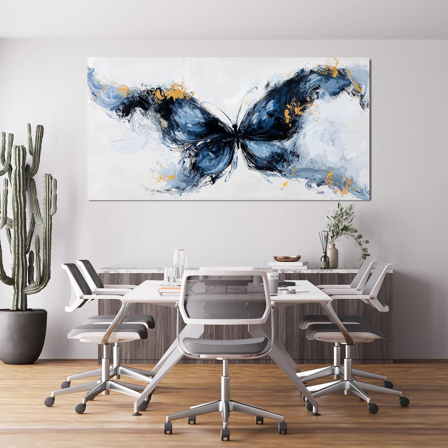 TAIJXAGSG Abstract Canvas Wall Art Decor Large Wall Art For Living Room Black Abstract Art Abstract Canvas Art Wall Butterfly Artwork For Room Posters Wall Art Office Decor 29"X 58" Artwork For Walls